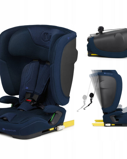 Kinderkraft Vaikiška kėdutė ISOFIX 76-150 cm 9-36kg FIX2GO i-Size
