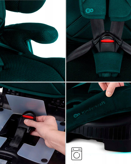 Kinderkraft Vaikiška kėdutė ISOFIX 76-150cm 9-36kg FIX2GO i-Size