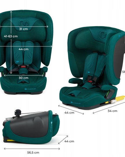 Kinderkraft Vaikiška kėdutė ISOFIX 76-150cm 9-36kg FIX2GO i-Size