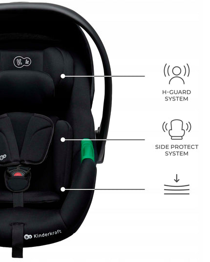 Kinderkraft Automobilinė kėdutė su baze 40-87 cm MINK PRO 2 i-Size Juoda