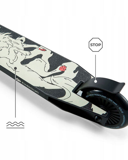 Kinderkraft Miesto paspirtukas, tvirtas iki 100 kg, lengvas SOLIS Juodas