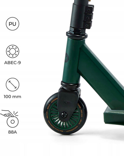 Kinderkraft Riedis miesto "SOLIS", tvirtas iki 100kg, lengvas, žalias