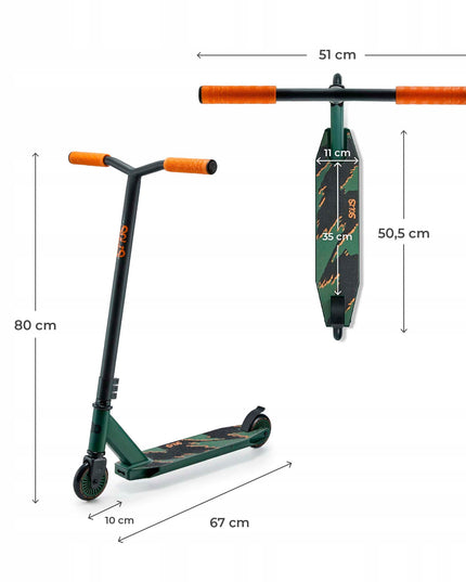 Kinderkraft Riedis miesto "SOLIS", tvirtas iki 100kg, lengvas, žalias