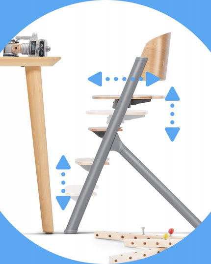 Kinderkraft Kėdutė maitinimui 3in1 110 kg LIVY Pilka