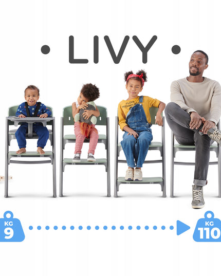 Kinderkraft Kėdutė maitinimui 3in1 110kg LIVY Žalia