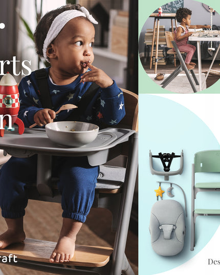 Kinderkraft 4in1 Vaikutis Maitinimo Kėdutė LIVY Supynėlė CALMEE Žalia