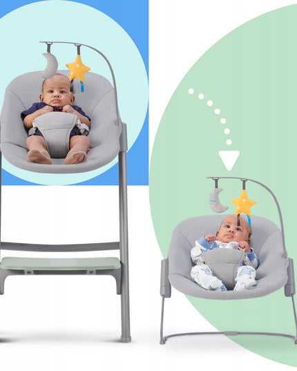 Kinderkraft 4in1 Vaikutis Maitinimo Kėdutė LIVY Supynėlė CALMEE Žalia