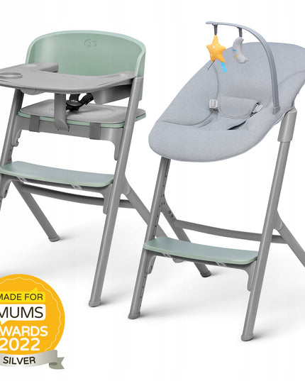 Kinderkraft 4in1 Vaikutis Maitinimo Kėdutė LIVY Supynėlė CALMEE Žalia