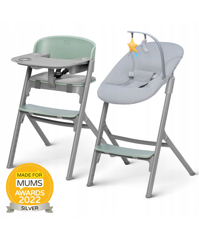 Kinderkraft 4in1 Vaikutis Maitinimo Kėdutė LIVY Supynėlė CALMEE Žalia