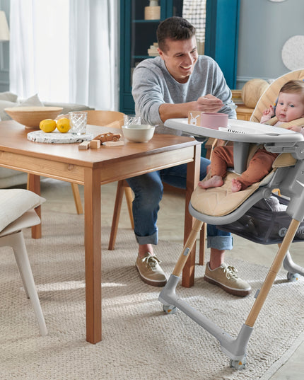 Kinderkraft Maitinimo kėdutė-gultukas 2in1 nuo 0-3 metų LASTREE Pilka
