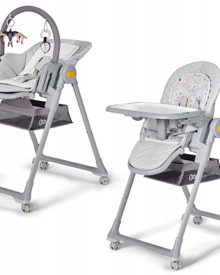 Kinderkraft Maitinimo kėdutė-gultukas 2in1 nuo 0-3 metų LASTREE Pilka