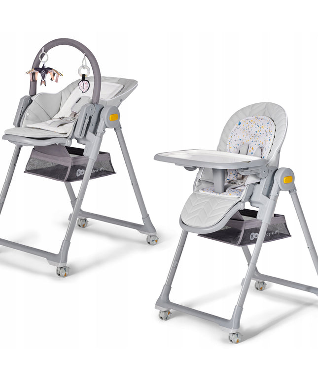 Kinderkraft Maitinimo kėdutė-gultukas 2in1 nuo 0-3 metų LASTREE Pilka