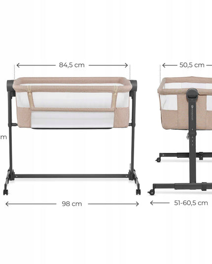Kinderkraft Vaikiška kelioninė lovytė prie lovos NESTEE UP 2 smėlio spalvos