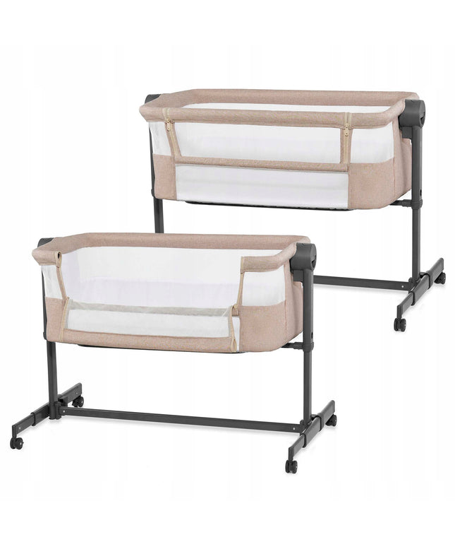 Kinderkraft Vaikiška kelioninė lovytė prie lovos NESTEE UP 2 smėlio spalvos