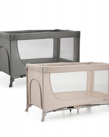 Kinderkraft Sulankstoma kelioninė lovytė 2in1 žaidimų aptvaras JOY 2 Pilka