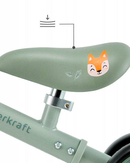 Kinderkraft Balansinis dviratukas CUTIE FLASH su keturiais šviečiančiais ratais, žalias