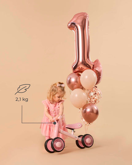 Kinderkraft Balansinis dviratukas CUTIE FLASH su keturiais šviečiančiais ratais, žalias