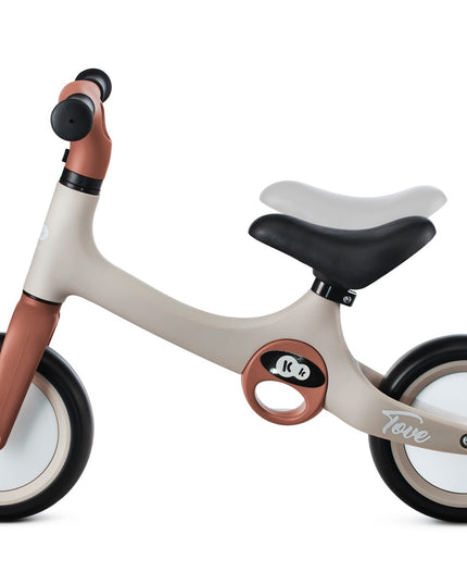 Kinderkraft Balansinis dviratukas-stūmiklis TOVE, lengvas, bėgimo dviratukas vaikams, smėlio spalvos