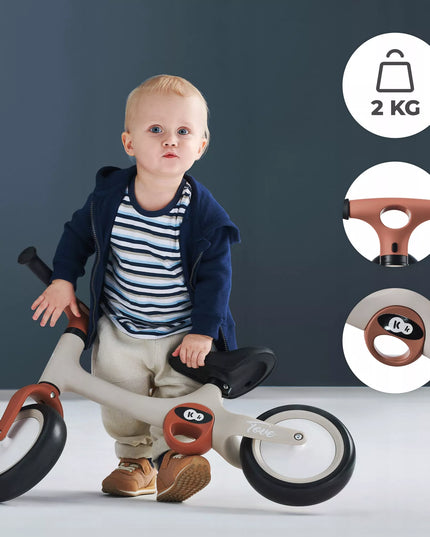 Kinderkraft balansinis dviratinukas lengvas paspirtukas vaikams TOVE smėlio spalvos