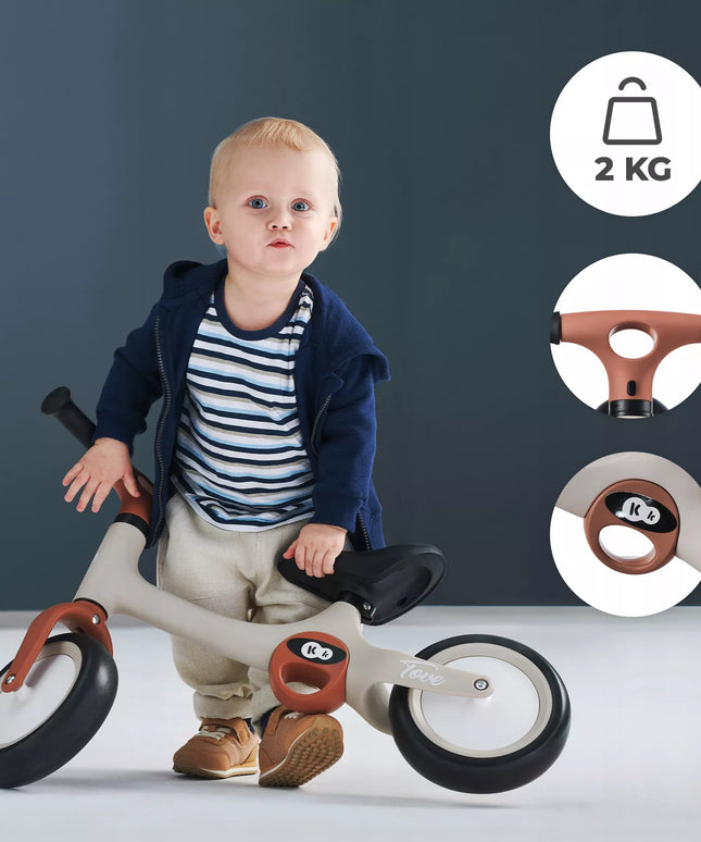 Kinderkraft balansinis dviratinukas lengvas paspirtukas vaikams TOVE smėlio spalvos