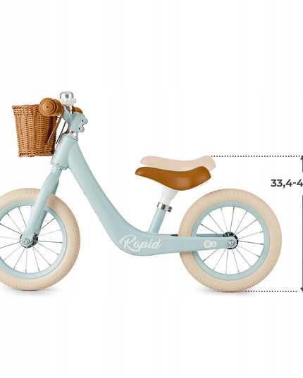 Kinderkraft Balansinis dviratukas lengvas jodinukas su krepšiu RAPID 2 Mėlynas
