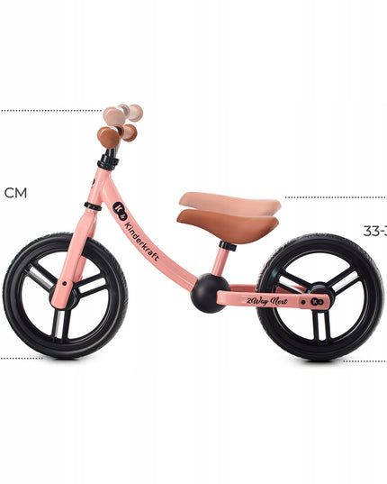 Kinderkraft Lengvas bėgimo dviratukas vaikams nuo 2 metų 2WAY NEXT Rožinis