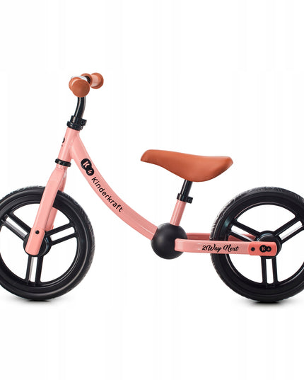 Kinderkraft Lengvas bėgimo dviratukas vaikams nuo 2 metų 2WAY NEXT Rožinis