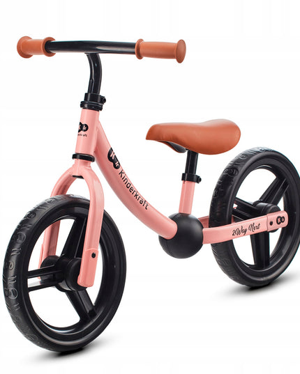 Kinderkraft Lengvas bėgimo dviratukas vaikams nuo 2 metų 2WAY NEXT Rožinis