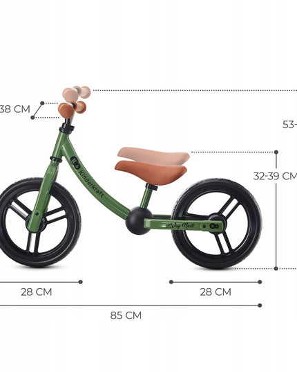 Kinderkraft Bėgimo dviratukas 2WAYNEXT, lengvas paspiriamasis žaislas vaikams nuo 2 metų, žalias