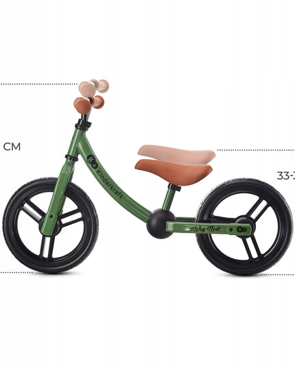 Kinderkraft Bėgimo dviratukas 2WAYNEXT, lengvas paspiriamasis žaislas vaikams nuo 2 metų, žalias
