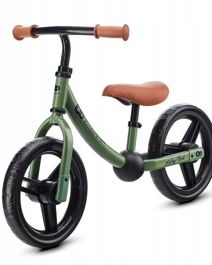 Kinderkraft Bėgimo dviratukas 2WAYNEXT, lengvas paspiriamasis žaislas vaikams nuo 2 metų, žalias