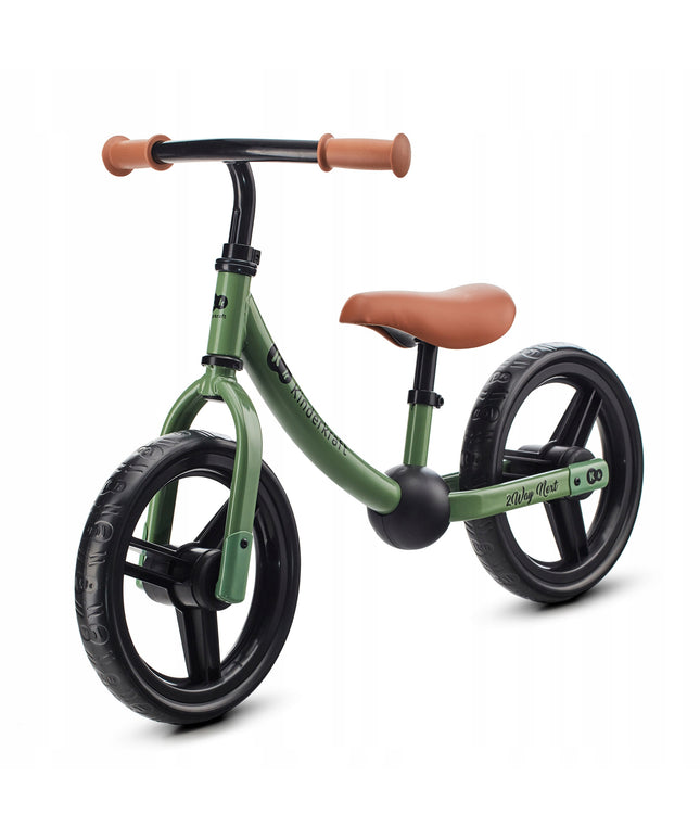 Kinderkraft Bėgimo dviratukas 2WAYNEXT, lengvas paspiriamasis žaislas vaikams nuo 2 metų, žalias