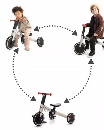 Kinderkraft 4TRIKE 3in1 balansinis triratukas ir paspirtukas, pilkas