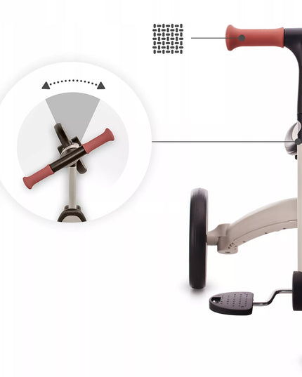 Kinderkraft 4TRIKE 3in1 balansinis triratukas ir paspirtukas, pilkas