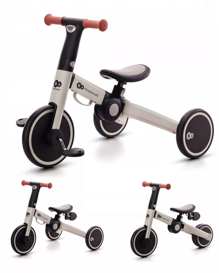 Kinderkraft 4TRIKE 3in1 balansinis triratukas ir paspirtukas, pilkas