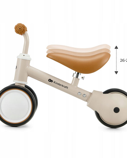 Kinderkraft Trijų ratų mini bėgimo dviratukas / važinėjimo žaislas CUTIE Smėlio spalvos Kinderkraft