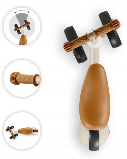 Kinderkraft Trijų ratų mini bėgimo dviratukas / važinėjimo žaislas CUTIE Smėlio spalvos Kinderkraft