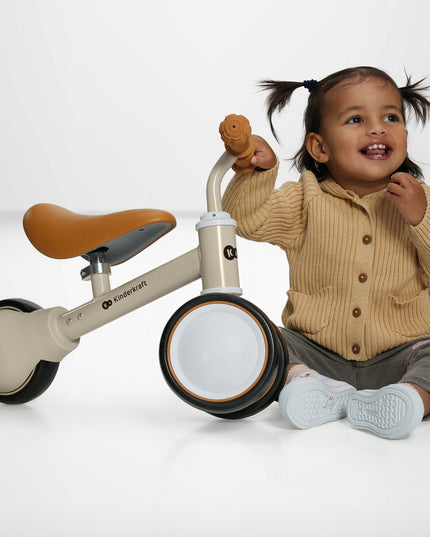 Kinderkraft Trijų ratų mini bėgimo dviratukas / važinėjimo žaislas CUTIE Smėlio spalvos Kinderkraft