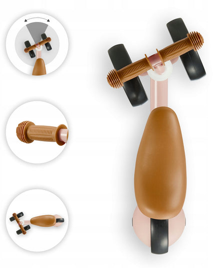 Mini triratis bėgantis dviratukas CUTIE, rožinis Kinderkraft