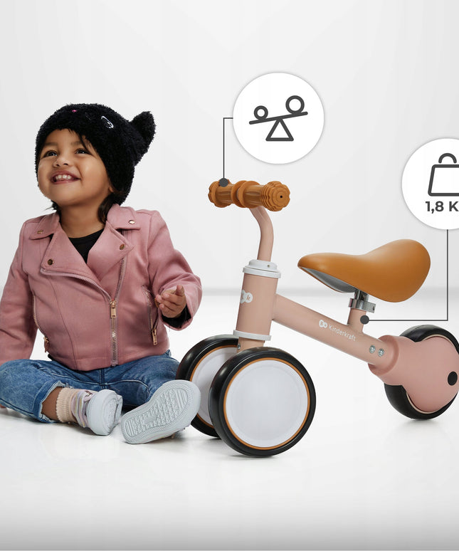 Mini triratis bėgantis dviratukas CUTIE, rožinis Kinderkraft