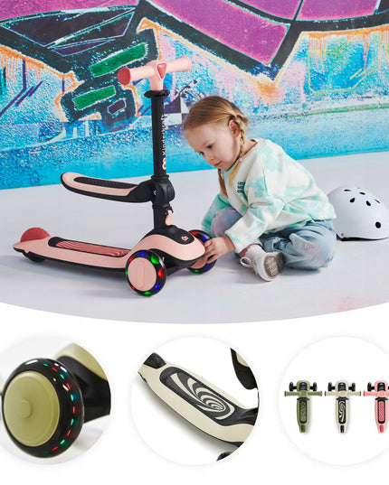 Kinderkraft Triratukas-Riedlentė 2in1 HALLEY Baltas