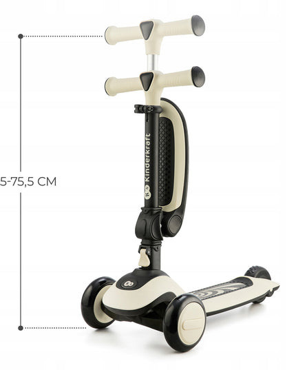 Kinderkraft Triratukas-Riedlentė 2in1 HALLEY Baltas