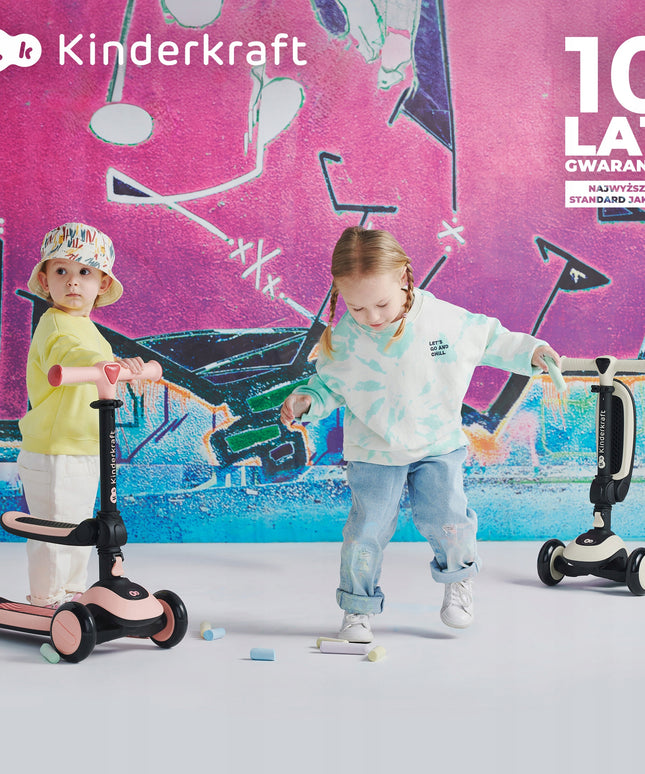 Kinderkraft Triratukas-Riedlentė 2in1 HALLEY Baltas