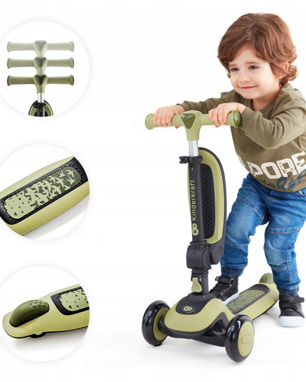 Kinderkraft Triratukas-Riedlentė 2in1 HALLEY Baltas