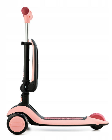 Kinderkraft 2in1 Triratukas, paspirtukas, važiavimo dviratukas HALLEY Rožinis