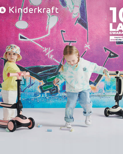 Kinderkraft 2in1 Triratukas, paspirtukas, važiavimo dviratukas HALLEY Rožinis