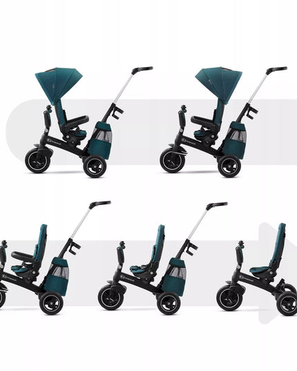 Kinderkraft Triratis dviratukas 5in1 Vežimėlis nuo 9 mėn. EASYTWIST Žalias