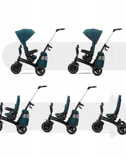 Kinderkraft Triratis dviratukas 5in1 Vežimėlis nuo 9 mėn. EASYTWIST Žalias
