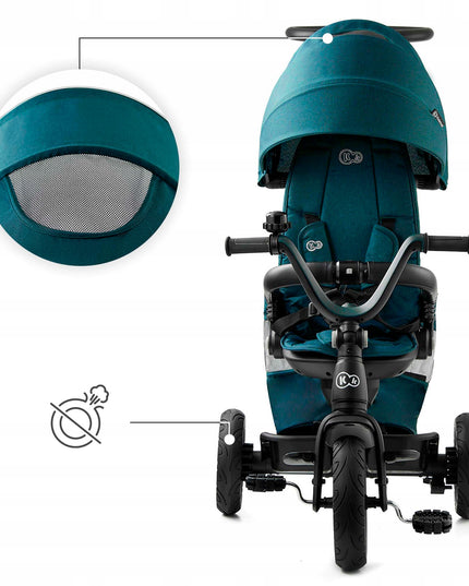 Kinderkraft Triratis dviratukas 5in1 Vežimėlis nuo 9 mėn. EASYTWIST Žalias