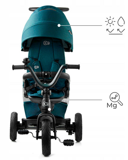 Kinderkraft Triratis dviratukas 5in1 Vežimėlis nuo 9 mėn. EASYTWIST Žalias